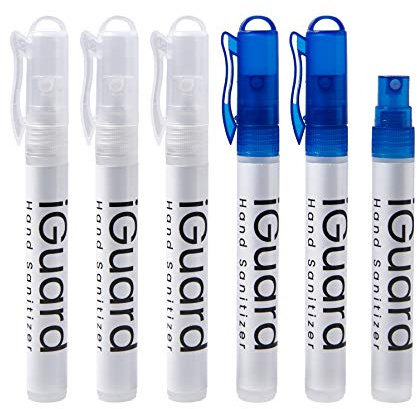 Minteer Formulas iGuard - Hand Sanitizer Spray - On The Go - Mobile, Travel, Home and Car Use (Orange Citrus, 6 pack)