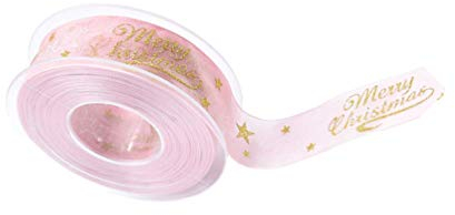 Healifty Schleifenband mit Draht, für Weihnachten, Rosa