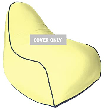 Yogibo Zoola Lounger Outdoor Bean Bag Replacement Cover, Water Resistant, Removable, Washable, Sunshine