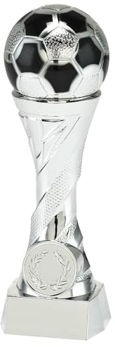 Larius Pokal Ehrenpreis Fußball in Gold und Silber mit Wunschgravur (ohne Wunschtext, Silber, M)