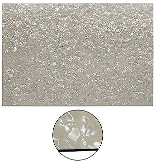ROZILO Leeres Gitarren-Pickguard-Material für Kratzer, Kratzplatte, Rückplatte für Stratocaster, Tele, gealterte Perle