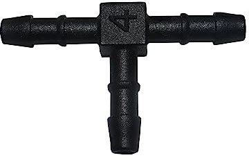 1, 2, 3, 5 oder 10 T-Schlauchverbinder 4x4x4 mm PA GF30 schwarz (10)