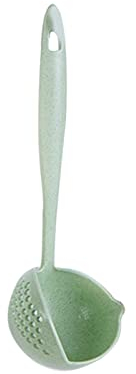 Cuchar¨®n De Sopa De Cocina 2 En 1,Colador De Pl¨¢stico, Cuchara De Colador De Espumadera Para Olla Caliente, Cuchara De Colador De Mango Largo Con Orificio Para Colgar, Cuchara De Colador(green)