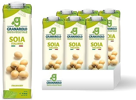 Granarolo, Bevanda di Soia da 1 Litro, 6 Confezioni di Bevanda Vegetale UHT a Base di Soia, 100% Made in Italy, Alto Contenuto di Proteine, Senza Zuccheri Aggiunti, Senza Lattosio