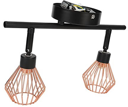 Jiawu Kit de Iluminación de Riel LED de 2 Luces, Foco de Techo de Pared, Cabezales de Luz Giratorios Flexibles, Accesorio de Luz de Riel Moderno con Pantalla, Bombillas G9 No Incluidas
