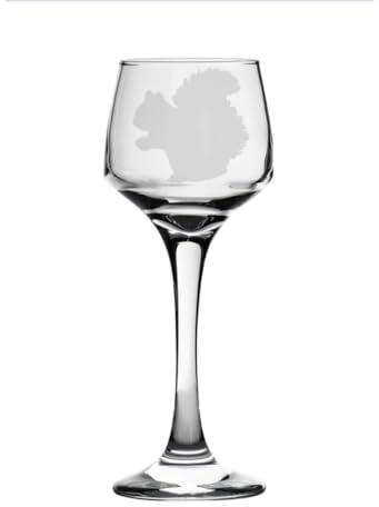 Squirrel Engraved Sherry Glass, Animal Gift for Women, Gift for Men