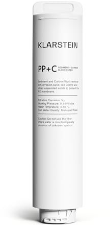 Klarstein Recambio Filtro Agua Grifo PCT de Repuesto Sistema Filtros Agua Grifo Osmosis Inversa, Compatible con PureLine 400/600 GPD, Cartucho Filtro Agua Fregadero, 1 Pack