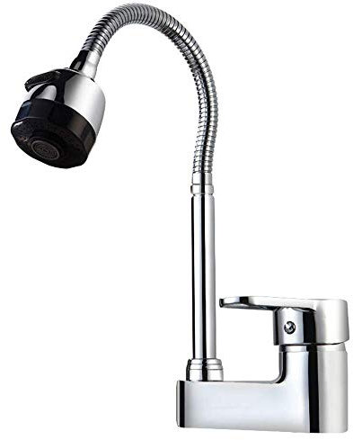 Küchenarmatur, universeller drehbarer Waschbecken-Wasserhahn, Einzelgriff, Doppelsteuerung, Waschbecken-Wasserhahn, bleifreier Waschbecken-Wasserhahn, Kupfer-Hauptkörper, Doppelloch, Warm- und Kaltwas