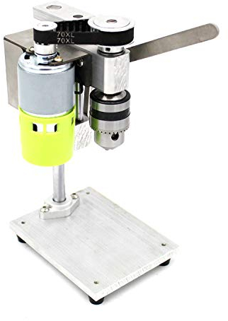 Taladro de Banco Prensa 7 Velocidades Variables Portabrocas de 1,5-10 mm Mini Mesa de Mesa Portátil Motor de Cobre Puro Eléctrico Taladro Prensa Soporte para Bricolaje Madera Metal Plástico