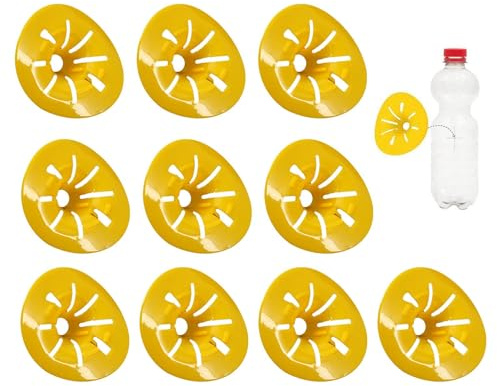 Wespenfallen, Wespenfänger,10 Stück Zimmermannsbienenfalle in Blumenform - Wiederverwendbare Fliegenfalle, Wespenfalle, Bienenfänger, Bienenfallenfänger, Hornissenfalle für Garten,