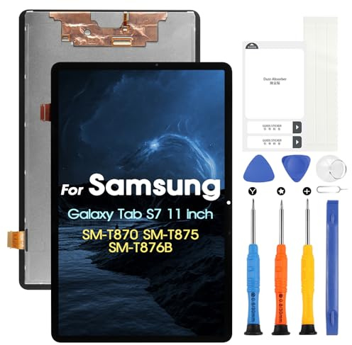 für Samsung Galaxy Tab S7 LCD Display - Ersatzbildschirm für Galaxy Tab S7 LCD Touchscreen SM-T876B SM-T875 SM-T870 LCD Bildschirm Digitizer Montage Kit Reparaturteile