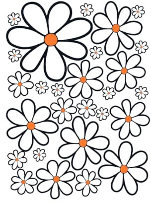 EPRVAUY Adesivo per Decorazione, 1 Pezzo, Sticker Floreale per Tuning, Carrozzeria Divertente, Motociclo, Casco da Bicicletta, Adesivo per Vetro, auto, moto, casco, carrozzeria auto