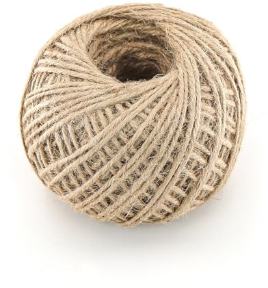 alwaiiz Cuerda de yute de 2 mm x 100 m, resistente al desgarro, hilo de yute, adecuado para envolver regalos, manualidades y jardinería ligera, color marrón