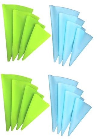 Cabilock 2 Juegos Mangas Pasteleras para Glaseado Manga Pastelera Puesto De Pastel Bolsas Cajas De Cupcakes Kit De Decoración De Pasteles Moldes para Pasteles Bolsitas Green 8 Uds * 2