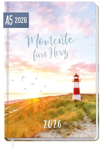 Häfft® Großdruck-Kalender 2026 mit extra großer Schrift & Zahlen - Hardcover Wochenplaner Leuchtturm - nachhaltig & klimafreundlich