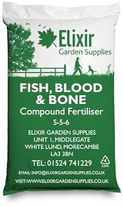 Elixir Gardens Fish, Blood and Bone Organic-Based Fertiliser | 10kg Bag | Treats over 140gsm