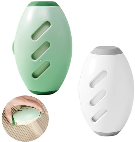 Zephyra Rullo Levapelucchi Riutilizzabile 2 Pezzi – Mini Rullo Adesivo per Vestiti, Rimuovi Peli di Animali, Lavabile e Portatile per Divano, Tappeti (Bianco & Verde)