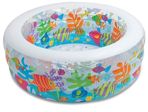 OUYUE Planschbecken Schwimmbad Aufblasbarer Pool Easy Set Pool Ohne Filter Rundes Aufblasbares Schwimm- Und Planschbecken Fischteich Planschbecken für Gärten