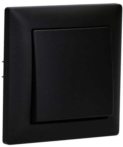 Busch-Jaeger balance SI Wechselschalter-Set 1-fach Schwarz matt | 2000/6 US Wechselschalter, 2506-915 Wippe und 1721-915 Abdeckrahmen 1-fach, Schwarz matt