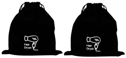 Mipcase 2 Piezas Bolsa de Viaje para Secador y Plancha de Pelo con Cierre de Cordón Reforzado Bolsa Organizadora Compacta y Ligera para Accesorios de Peluquería Almacenamiento Seguro para