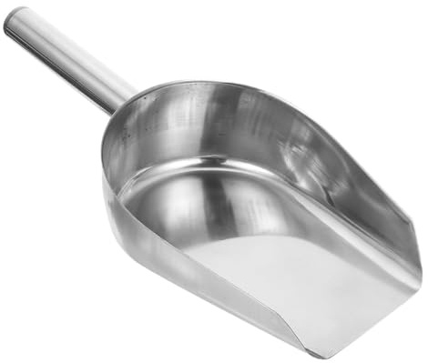 HOMOBABE Paletta in Acciaio Inossidabile Multifunzione per Alimenti Scavino Cucina Ergonomico per Cubetti di Ghiaccio Farina e Cereali Strumento Pratico per Casa Bar e Supermercati