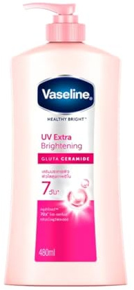 Vaseline Healthy Bright UV Extra Brightening GlutaGlow Lotion, 10X Niacinamide, Glutathione, 470ml