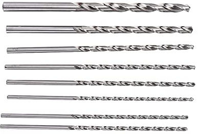 ViaGasaFamido Jeu de Forets HSS 8 Pièces, Extra Longs 200mm pour le Travail du Métal et du Bois, Coupe de Précision de 4mm à 10mm pour les Professionnels
