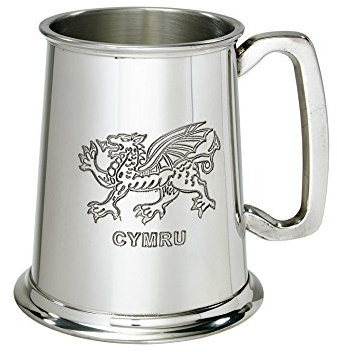 Wentworth Pewter - Welsh Dragon 1 Pint Pewter Tankard