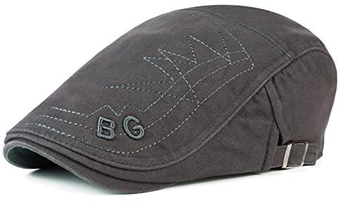 CHENNUO Schirmmütze Herren Schiebermütze Sommer Flatcap Sportmütze Kappe Newsboy Cap (Grau)…