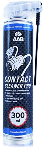 AABCOOLING Contact Cleaner PRO 300 ml – snabbtorkande, icke-ledande avfettningsmedel för elektronik, kretskortsrengöring och konservering av elektroniska komponenter