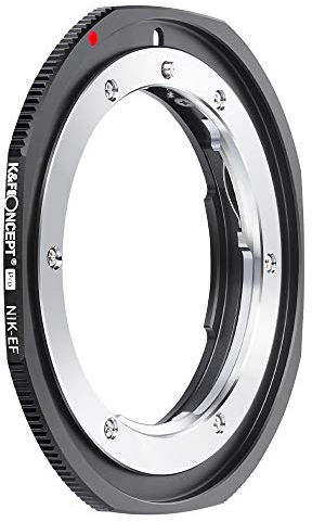 K&F CONCEPT Updated NIK to EOS Adapter, Manual Lens Mount Adapter Compatible with Nikon Nikkor F/AI Mount Lens and Compatible with Canon EOS EF EF-S Mount Camera Body