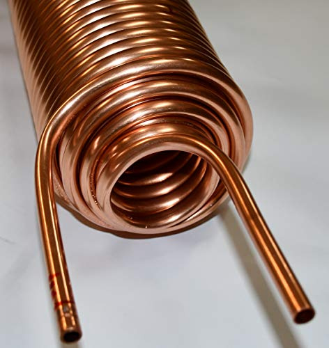4-fache Spirale/Wärmetauscher mit 4 LAGEN aus Kupferrohr 10x1mm weich aus 40m mit Außendurchmesser ca. 130mm (Kupferrohrspirale)