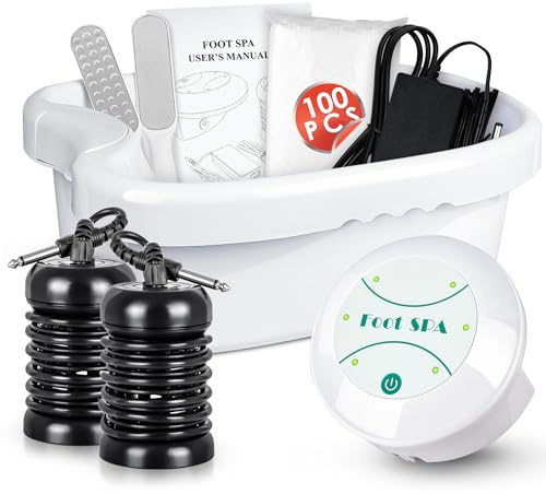 Ionic Foot Bath Detox Machine, Foot Detox Machine, Portable Ionic Spa Bath for Home Use,100 Liners, 2 Arrays