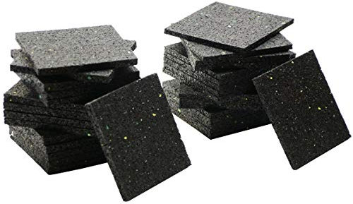 Terrassenpad Unterlagepad rutschfest Gummimatte Unterlegplatte Antirutschmatte Pad 100x100mm 6mm oder 8mm Stärke Menge Auswählen! (100x100x6mm Menge: 50 Stück)