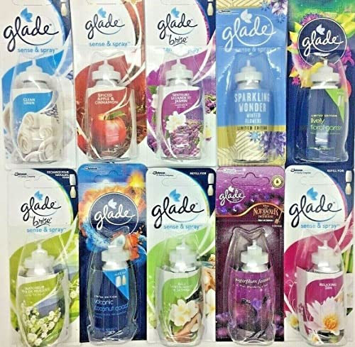 Glade sense and spray 6 x Automatic Spray Refill 18ml - Random Mix