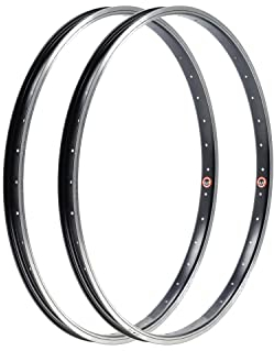 2 Stück 26 Zoll Alu Fahrrad Felge Felgenring Set 559x25 36 Loch schwarz