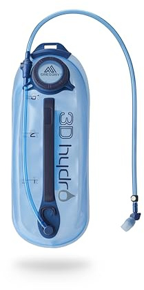 Gregory 3D Hydro 3l Reservoir Blau - Großzügige praktische Trinkblase, 3l, Größe 3l - Farbe Optic Blue, 43,8 x 7,6 x 17,8 cm