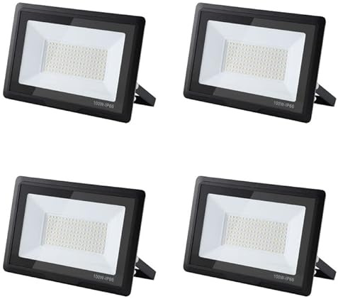 LED Strahler Außen 100W: 10000LM 6000K IP66 Flutlichtstrahler Außenleuchte | Led Scheinwerfer Energiesparend Flutlicht Für Sportplätze,Garagenhöfe,Gärten