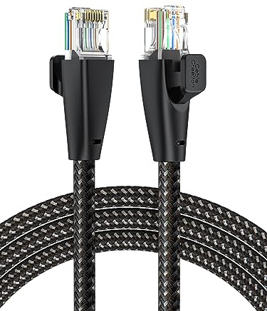 CableCreation Cat 6 Ethernet Cable Braided Cat6 Gigabit High Speed 1000Mbps Internet Cable RJ45 Network LAN Cord 26AWG Compatible with PC PS5 PS4 PS3 Xbox Smart TV Router, 6.6FT