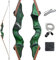 OUBOTER Black Hunter 60 Zoll Traditioneller Langbogen Jagd Bogen 20-60lbs Bogenschießen Reiterbogen Sportbogen Erwachsene Holzbogen Für Linke Hand Zum Jagen Und Schießen (30LBS)