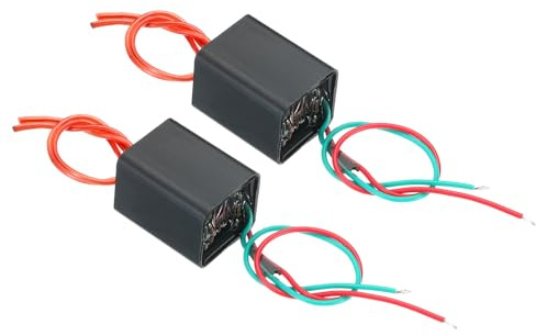 PATIKIL Generatore Alta Tensione 2pz DC 3-6V 20KV Potenziamento Modulo Alimentazione Elettrica Arco Tensione Trasformatore per Esperimento Scientifico Nero