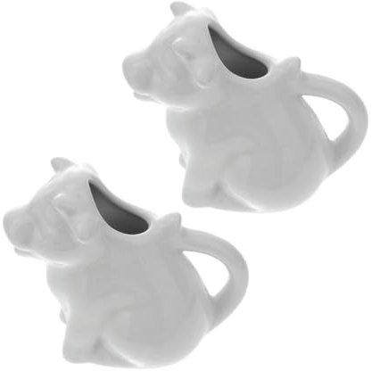 Amosfun Lechera Porcelana Jarra De Leche Asa Resistente Al Desgaste Para Familia