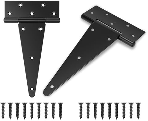 DURIGID 25,4 cm Torscharnier Schwerlast-T-Riemen-Scharnier Zaunscharnier 2 Stück