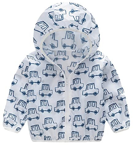 Regenjacke Kinder Dünn Cartoon Dinosaurier Druck Übergangsjacke Kinder Winterjacke Jungen Wanderjacke Softshelljacke Kinder Jungen Mädchen Regenmantel Winddichte Windbreaker Jacke Mädchen Jacken Junge