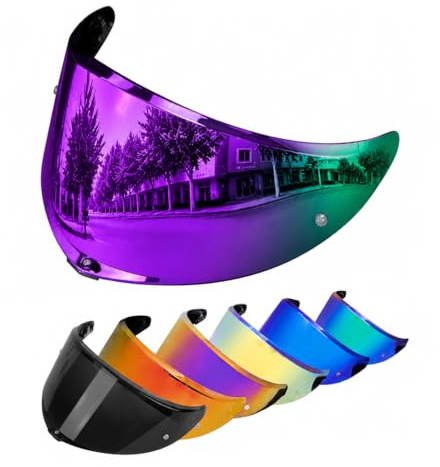 PSLER Visière de Casque pour K6 K6s - Visière Teintée pour Casque de Moto Accessoires de Remplacement pour K6 K6s(Violet Foncé)