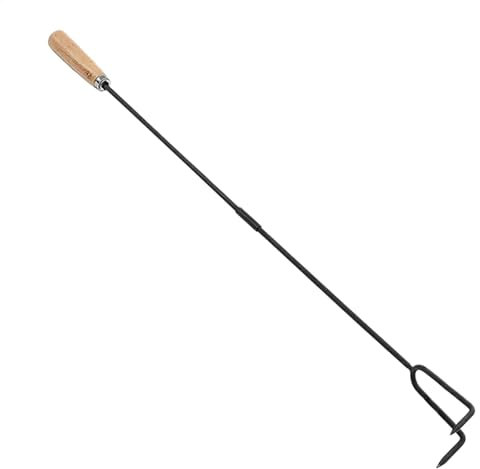 Nuyhadds Feuerstellen-Poker, Kamin-Poker | Robuster Feuerschalen-Poker - Feuerschalen-Schürhaken für Outdoor-Camping, 33-Zoll-Kamin-Schürhaken-Werkzeug, Feuer-Schürhaken mit Holzgriff