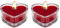AKH® Velas grandes en forma de corazón en tarro de cristal | Paquete de 2 | Velas románticas para el día de San Valentín, ideales para bodas, decoración del hogar y ocasiones especiales | Velas de té