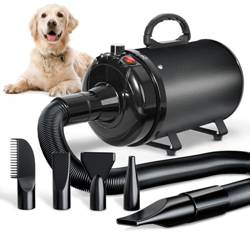 Dog Hair Dryer Blaster Low Noise Pet Grooming Hair Dryer Temperature Heater