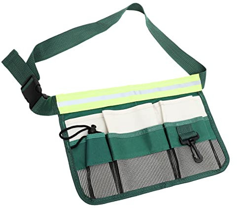 Gadpiparty Utility Belt Pouch Adjustable Reflective Straps for Gardeners and Carpenters Multi-pocket Waist Tool Organizer for Enhanced Productivity