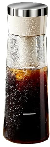 Cold Brew Coffee Maker - Cold Brew Pitcher | Drücken Sie Kälte Kälte Kaffeekanne Mit Abnehmbarem Netzfilter | Colds Brew Bottle | Luftdichtes Versiegelung Für Home Studio Preakroom Café -Geschäfte
